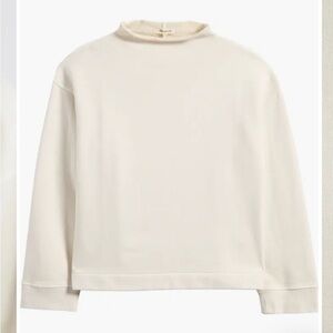 Madewell Cream funnel neck Sweatshirt size Medium